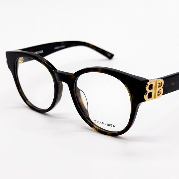 NEW BALENCIAGA EYEGLASSES BB0173O 002 ROUND HAVANA WOMEN EYEWEAR BALENCIAGA - Picture 7 of 10